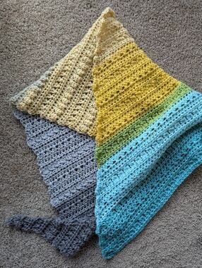 Handmade Crochet Triangle Shawl